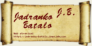 Jadranko Batalo vizit kartica